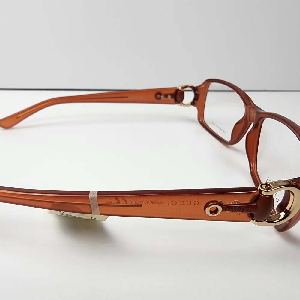 Gucci Brown Rectangular Propionate Eyeglasses - Picture 4 of 12